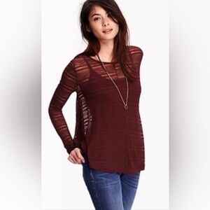 Shadow-Stripe Sweater-Knit Top, Old Navy.  Size M.  New with tag.